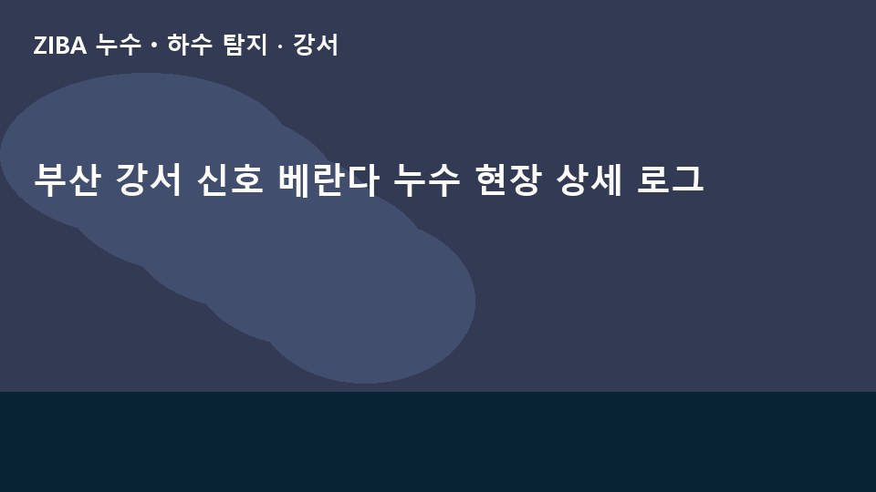 부산 강서 신호 베란다 누수 현장 상세 로그